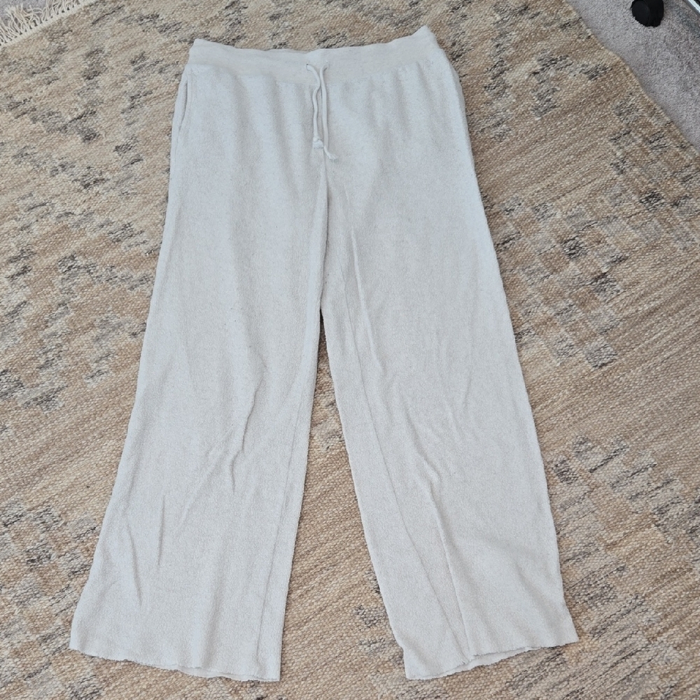 Light Beige Wide-Leg Pants - Picture 1 of 4
